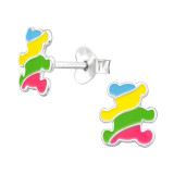 Bear - 925 Sterling Silver Kids Ear Studs SD45378