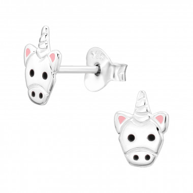 Unicorn - 925 Sterling Silver Kids Ear Studs SD45379