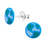 World - 925 Sterling Silver Kids Ear Studs SD45381