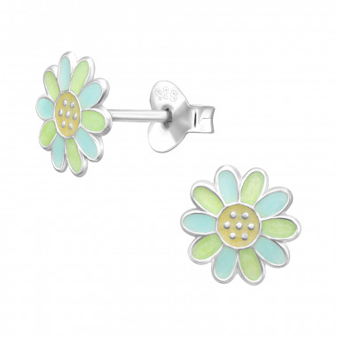 Flower - 925 Sterling Silver Kids Ear Studs SD45389