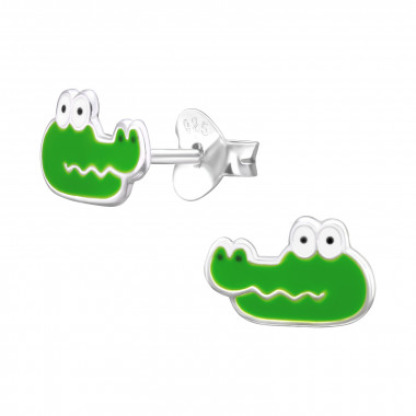 Crocodile - 925 Sterling Silver Kids Ear Studs SD45846