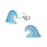 Wave - 925 Sterling Silver Kids Ear Studs SD45847