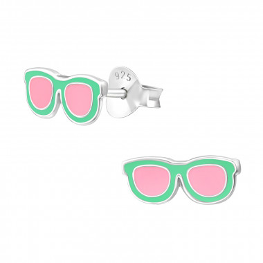 Glasses - 925 Sterling Silver Kids Ear Studs SD45868