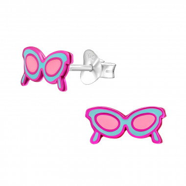 Glasses - 925 Sterling Silver Kids Ear Studs SD45907