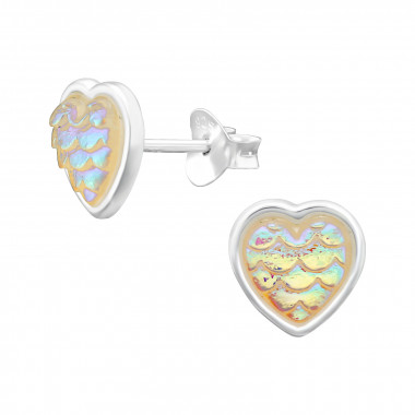 Heart - 925 Sterling Silver Kids Ear Studs SD45972