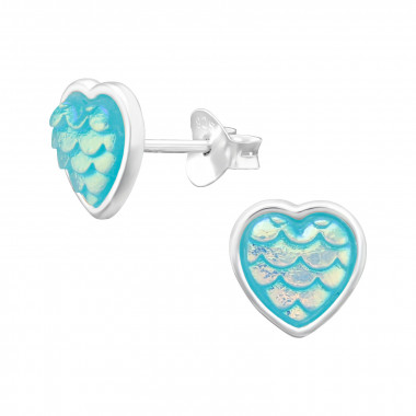 Heart - 925 Sterling Silver Kids Ear Studs SD45973