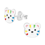 Cat - 925 Sterling Silver Kids Ear Studs SD46113