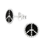 Peace - 925 Sterling Silver Kids Ear Studs SD46114