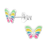 Butterfly - 925 Sterling Silver Kids Ear Studs SD46115