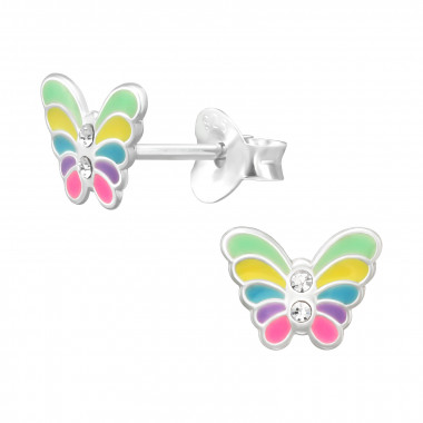 Butterfly - 925 Sterling Silver Kids Ear Studs SD46115