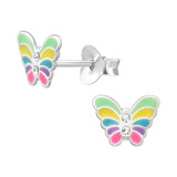 Butterfly - 925 Sterling Silver Kids Ear Studs SD46115