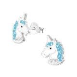 Unicorn - 925 Sterling Silver Kids Ear Studs SD46217