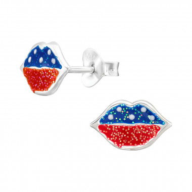 Lips - 925 Sterling Silver Kids Ear Studs SD46218