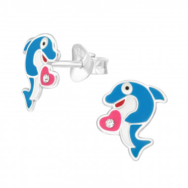 Shark - 925 Sterling Silver Kids Ear Studs SD46259