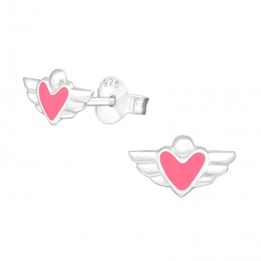 Heart - 925 Sterling Silver Kids Ear Studs SD4627