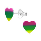 Heart - 925 Sterling Silver Kids Ear Studs SD46579