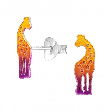 Giraffe - 925 Sterling Silver Kids Ear Studs SD46580