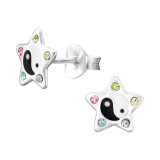 Yin Yang - 925 Sterling Silver Kids Ear Studs SD46585