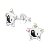 Yin Yang - 925 Sterling Silver Kids Ear Studs SD46585