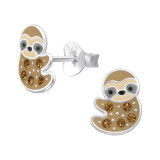 Sloth - 925 Sterling Silver Kids Ear Studs SD46588