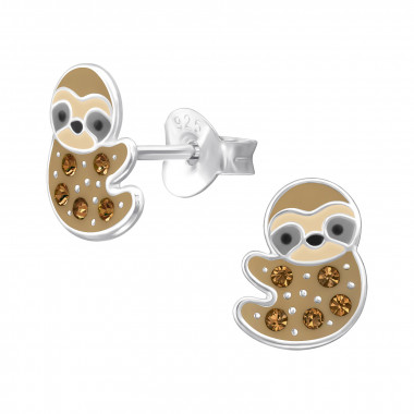 Sloth - 925 Sterling Silver Kids Ear Studs SD46588