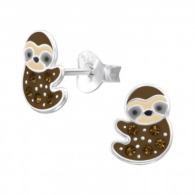 Sloth - 925 Sterling Silver Kids Ear Studs SD46588