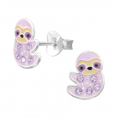 Sloth - 925 Sterling Silver Kids Ear Studs SD46589