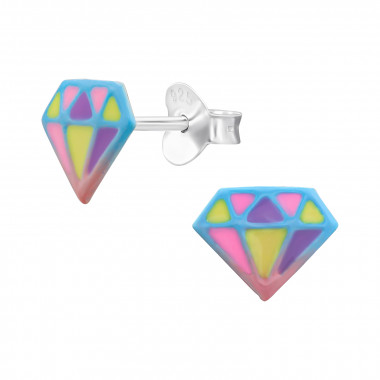 Diamond - 925 Sterling Silver Kids Ear Studs SD46616