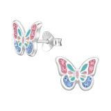 Butterfly - 925 Sterling Silver Kids Ear Studs SD46621