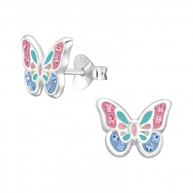 Butterfly - 925 Sterling Silver Kids Ear Studs SD46621