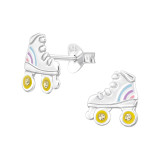 Roller Skate - 925 Sterling Silver Kids Ear Studs SD46622