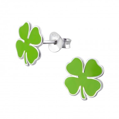 Leaf - 925 Sterling Silver Kids Ear Studs SD4670