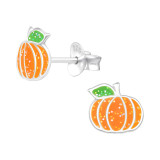 Pumpkin - 925 Sterling Silver Kids Ear Studs SD46815