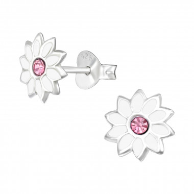 Flower - 925 Sterling Silver Kids Ear Studs SD47110