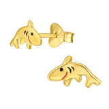 Shark - 925 Sterling Silver Kids Ear Studs SD47227