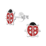 Ladybug - 925 Sterling Silver Kids Ear Studs SD47302