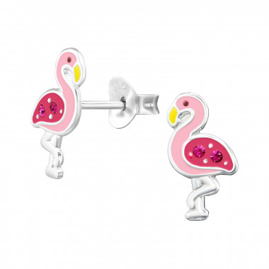 Flamingo - 925 Sterling Silver Kids Ear Studs SD47304