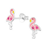 Flamingo - 925 Sterling Silver Kids Ear Studs SD47306