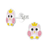 Owl - 925 Sterling Silver Kids Ear Studs SD47308