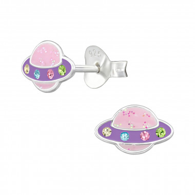 Saturn - 925 Sterling Silver Kids Ear Studs SD47312