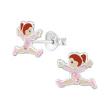 Ballet Dancer - 925 Sterling Silver Kids Ear Studs SD47547