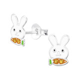 Rabbit - 925 Sterling Silver Kids Ear Studs SD47728