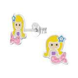 Mermaid - 925 Sterling Silver Kids Ear Studs SD47733