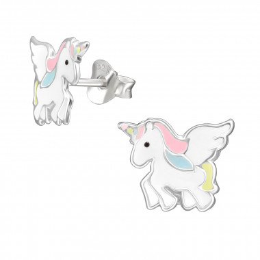 Unicorn - 925 Sterling Silver Kids Ear Studs SD48322