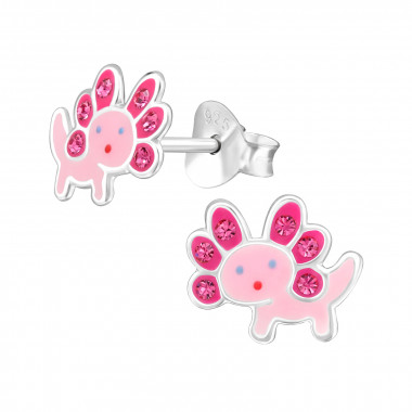 Axolotl - 925 Sterling Silver Kids Ear Studs SD48438