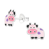 Cow - 925 Sterling Silver Kids Ear Studs SD48445