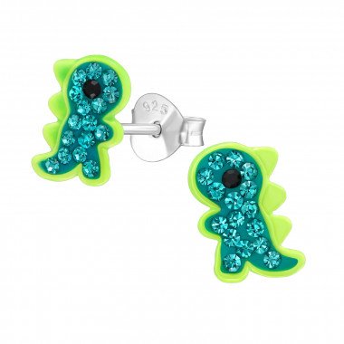 Godzilla - 925 Sterling Silver Kids Ear Studs SD48726