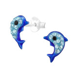 Dolphin - 925 Sterling Silver Kids Ear Studs SD48729