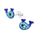 Whale - 925 Sterling Silver Kids Ear Studs SD48730