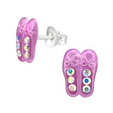 Ballet Shoes - 925 Sterling Silver Kids Ear Studs SD48738